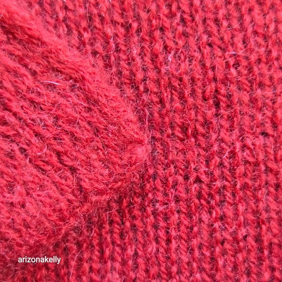 Knit Cashmere Wrap Scarf Brick Rust Red - Picture 8 of 15